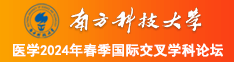 少好操好逼视频南方科技大学医学2024年春季国际交叉学科论坛